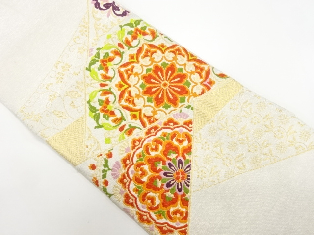 砂子綴れ華紋織り出し名古屋帯